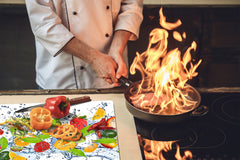 KITCHEN BOARD & Induction Cooktop Cover D07 Fruits and vegetables: Fruits 37