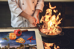 CUTTING BOARD and Cooktop Cover D11 Cities Series: marine coast 4