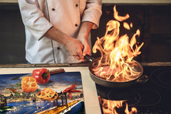 CUTTING BOARD and Cooktop Cover D11 Cities Series: bridge 2