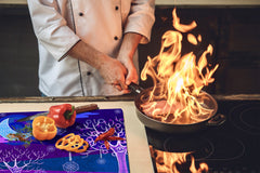 Glass Cutting Board 60D15: African Tree