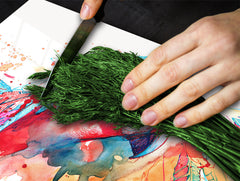 Tempered GLASS Cutting Board 60D01: Colorful parrot