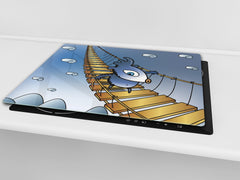 Tempered GLASS Kitchen Board D16 Blurby World: Bridge