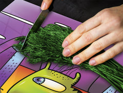 Tempered GLASS Kitchen Board D16 Blurby World: Cactus