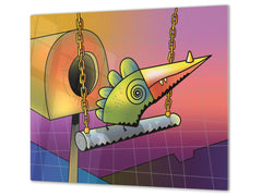 Tempered GLASS Kitchen Board D16 Blurby World: Hope is the thing with feathers