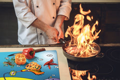 Tempered GLASS Kitchen Board D16 Blurby World: Humbee