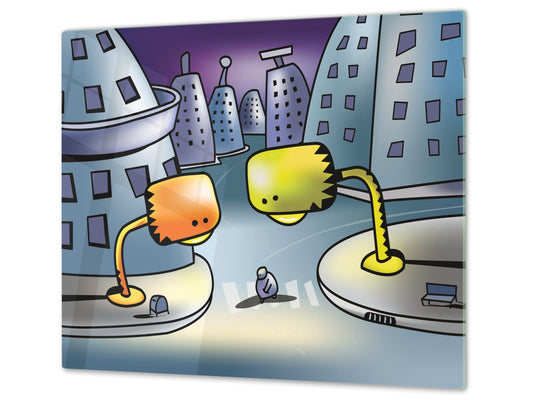 Tempered GLASS Kitchen Board D16 Blurby World: Late