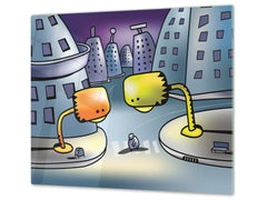 Tempered GLASS Kitchen Board D16 Blurby World: Late