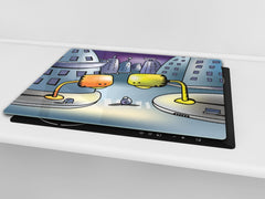 Tempered GLASS Kitchen Board D16 Blurby World: Late