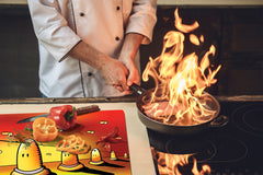 Tempered GLASS Kitchen Board D16 Blurby World: Line