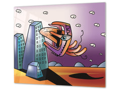 Tempered GLASS Kitchen Board D16 Blurby World: Salty