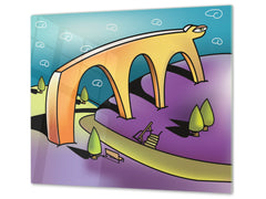 Tempered GLASS Kitchen Board D16 Blurby World: Span