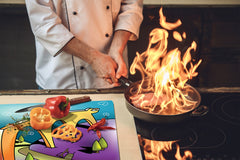 Tempered GLASS Kitchen Board D16 Blurby World: Span