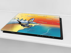 Tempered GLASS Kitchen Board D16 Blurby World: Squiddle