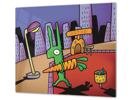 Tempered GLASS Kitchen Board D16 Blurby World: Workrab