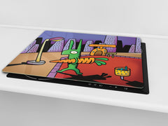 Tempered GLASS Kitchen Board D16 Blurby World: Workrab