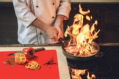 Tempered GLASS Kitchen Board D18 Series of colors: Bright Red