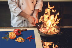 Tempered GLASS Kitchen Board D18 Series of colors: Navy Blue