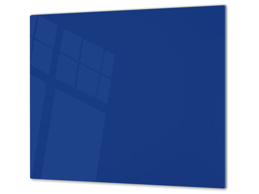 Planche à découper en verre trempé – Couvre-cuisinière; D18 Série de couleurs: Bleu Cobalt
