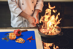 Tempered GLASS Kitchen Board D18 Series of colors: Egyptian Blue