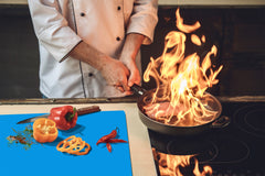 Tempered GLASS Kitchen Board D18 Series of colors: Light Blue