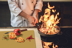 Tempered GLASS Kitchen Board D18 Series of colors: Light Brown