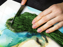 Glass stove top 60D19: A sleeping woman