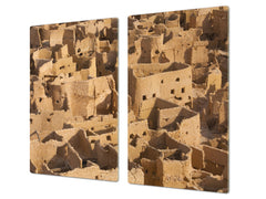 Glass Cutting Board and Worktop Saver 60D12: Ancient city