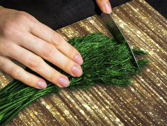 Tempered GLASS Cutting Board – Worktop saver and Pastry Board – Glass Kitchen Board; MEASURES: SINGLE: 60 x 52 cm (23,62” x 20,47”); DOUBLE: 30 x 52 cm (11,81” x 20,47”); D28 Golden Waves Series: Gold glitter