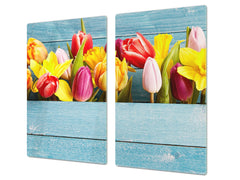 Cubierta para placa de inducción 60D06A: Tulipanes de colores 2