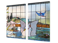 Glass stove top 60D19: Colorful stained glass