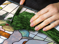 Glass stove top 60D19: Colorful stained glass