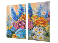 Tabla de cocina de vidrio templado ÚNICA 60D05A: Flores 4