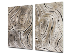 TEMPERED GLASS CHOPPING BOARD – Glass Cutting Board and Worktop Saver D26 Textures and tiles 2 Series: Growth rings 1