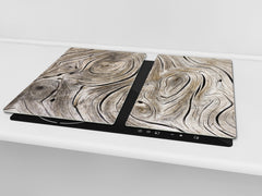 TEMPERED GLASS CHOPPING BOARD – Glass Cutting Board and Worktop Saver D26 Textures and tiles 2 Series: Growth rings 1