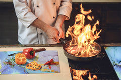 Chopping Board - Worktop saver and Pastry Board - Glass Cutting Board D23 Colourful abstractions: Colorful abstraction 1