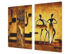 Glass Cutting Board 60D15: Egyptian figures