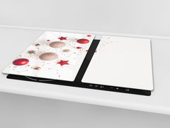 CUTTING BOARD and Cooktop Cover ;D20 Christmas Series: Christmas balls and stars