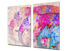 Induction Cooktop Cover –Shatter Resistant Glass Kitchen Board – Hob cover; MEASURES: SINGLE: 60 x 52 cm (23,62” x 20,47”); DOUBLE: 30 x 52 cm (11,81” x 20,47”); D32 Paintings Series: Beautiful Asian nature