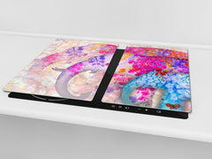 Induction Cooktop Cover –Shatter Resistant Glass Kitchen Board – Hob cover; MEASURES: SINGLE: 60 x 52 cm (23,62” x 20,47”); DOUBLE: 30 x 52 cm (11,81” x 20,47”); D32 Paintings Series: Beautiful Asian nature