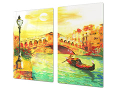 UNIQUE Tempered GLASS Kitchen Board 60D05A: Venice 1