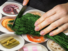 Tempered GLASS Cutting Board 60D16: Seafood 1