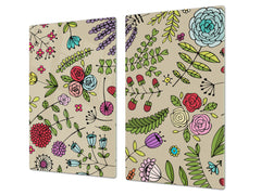 Worktop Saver 60D06B: Colorful flowers
