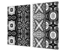Glass stove top 60D21: Black & White Pattern 2