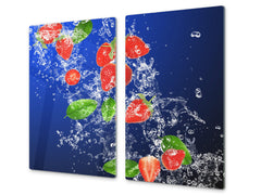 KITCHEN BOARD & Induction Cooktop Cover D07 Fruits and vegetables: Strawberry 44