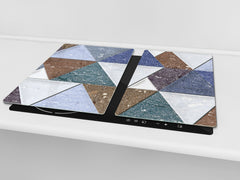 TEMPERED GLASS CHOPPING BOARD – Glass Cutting Board and Worktop Saver D26 Textures and tiles 2 Series: Colourful tiles