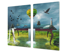 Glass Pastry Board 60D18: World