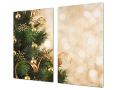 Cubre vitro resistente a golpes y arañazos ; Serie Navidad D20 Árbol de navidad verde