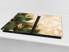 Cubre vitro resistente a golpes y arañazos ; Serie Navidad D20 Árbol de navidad verde