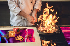 UNIQUE Tempered GLASS Kitchen Board –Scratch Resistant Glass Cutting Board –Glass Countertop MEASURES: SINGLE: 60 x 52 cm (23,62” x 20,47”); DOUBLE: 30 x 52 cm (11,81” x 20,47”); D29 Colourful Variety Series: Colourful silk