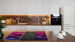 UNIQUE Tempered GLASS Kitchen Board –Scratch Resistant Glass Cutting Board –Glass Countertop MEASURES: SINGLE: 60 x 52 cm (23,62” x 20,47”); DOUBLE: 30 x 52 cm (11,81” x 20,47”); D29 Colourful Variety Series: Colourful silk